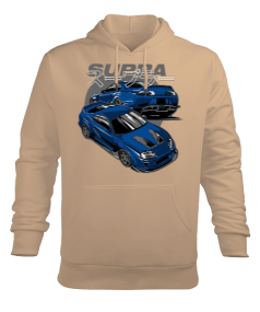 Supra Tasarım Baskılı Erkek Kapüşonlu Hoodie Sweatshirt