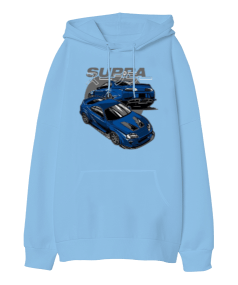 Supra Tasarım Baskılı Oversize Unisex Kapüşonlu Sweatshirt