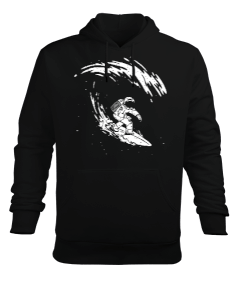 Surfing Astronaut Erkek Kapüşonlu Hoodie Sweatshirt