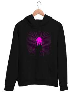 Sürrealizm - Çığlık Siyah Unisex Kapşonlu Sweatshirt