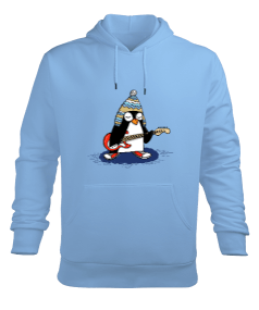 Sweatshirt penguen baskılı Erkek Kapüşonlu Hoodie Sweatshirt