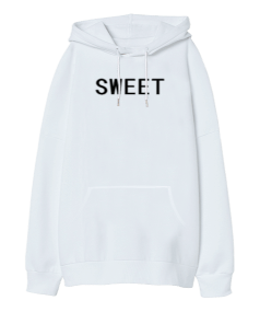 Sweet Oversize Unisex Kapüşonlu Sweatshirt