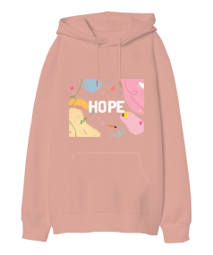 Sweety Hope Oversize Unisex Kapüşonlu Sweatshirt