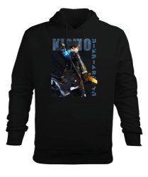 Sword Art Online Classic Kirito Siyah Erkek Kapüşonlu Hoodie Sweatshirt