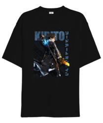 Sword Art Online Classic Kirito Siyah Oversize Unisex Tişört