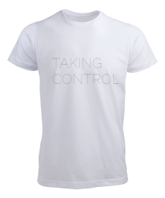 Taking Control Erkek Beyaz T-shirt Erkek Tişört