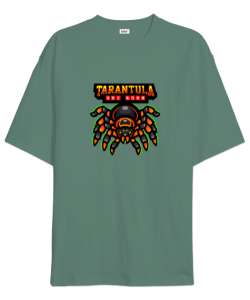 Tarantula Red Knee - Örümcek Çağla Yeşili Oversize Unisex Tişört