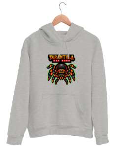 Tarantula Red Knee - Örümcek Gri Unisex Kapşonlu Sweatshirt