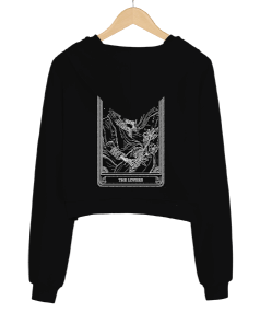 Tarot Cards The Lovers Kadın Crop Hoodie Kapüşonlu Sweatshirt