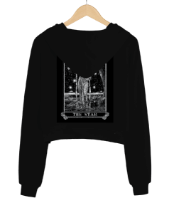 Tarot Cards The Star Kadın Crop Hoodie Kapüşonlu Sweatshirt