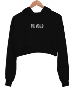 Tarot Cards The World Kadın Crop Hoodie Kapüşonlu Sweatshirt