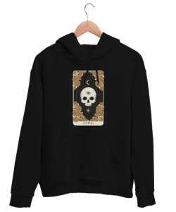 Tarot Kart - Death Siyah Unisex Kapşonlu Sweatshirt