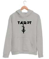 Tarot - Ters Asılı Kukla Gri Unisex Kapşonlu Sweatshirt - Thumbnail