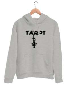 Tarot - Ters Asılı Kukla Gri Unisex Kapşonlu Sweatshirt