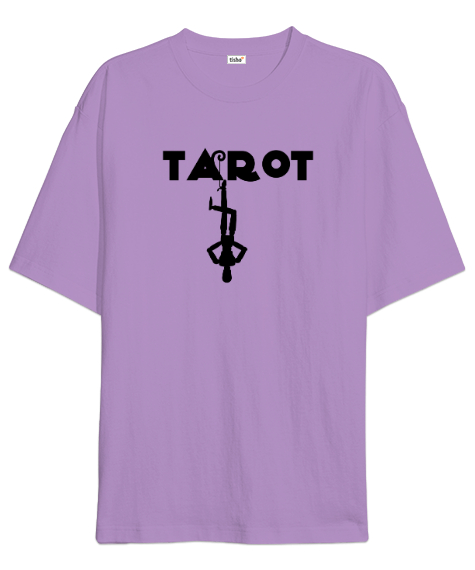 Tisho - Tarot - Ters Asılı Kukla Lila Oversize Unisex Tişört