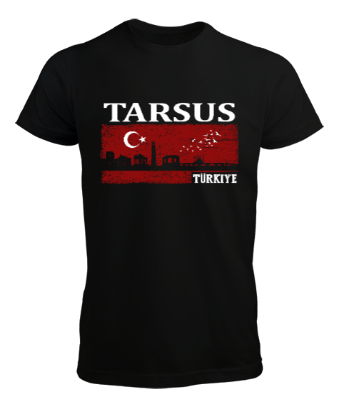 TARSUS TASARIMLI Siyah Erkek Tişört