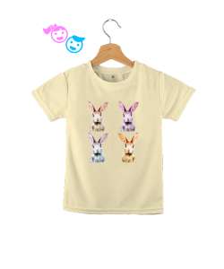 Tavşanlar - Rabbits Krem Çocuk Unisex