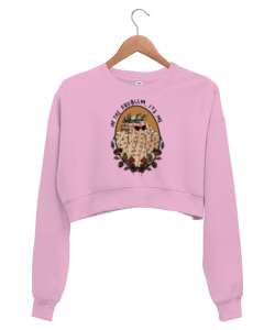 Taylor Swift Anti Hero Midnights its me Pembe Kadın Crop Sweatshirt