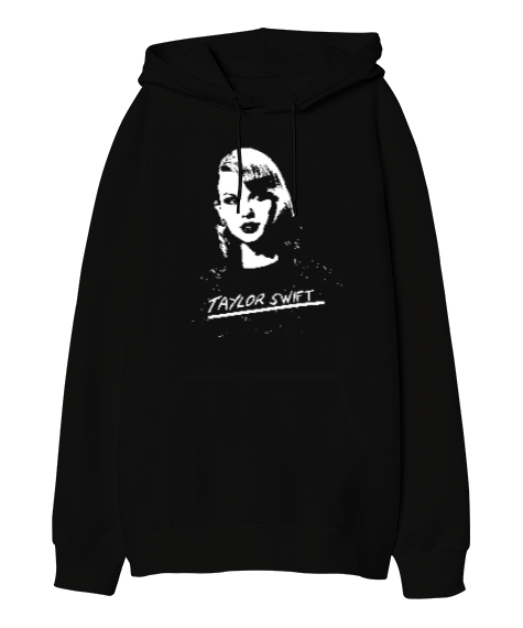 Taylor Swift Blu V1 Siyah Oversize Unisex Kapüşonlu Sweatshirt