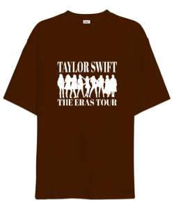 Taylor Swift Eras Tour Kahverengi Oversize Unisex Tişört