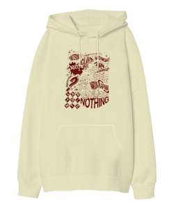 Taylor Swift Karma Anti Hero Nothing Krem Oversize Unisex Kapüşonlu Sweatshirt