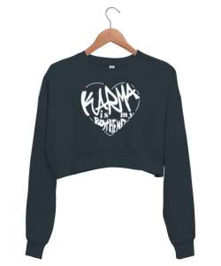 Taylor Swift Karma Boy Friend Füme Kadın Crop Sweatshirt