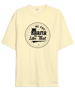 Taylor Swift Karma Me And Like That Krem Oversize Unisex Tişört