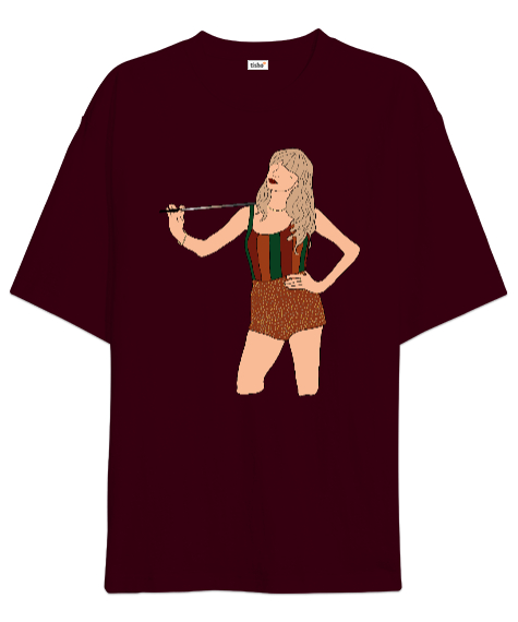 Taylor Swift Midnights Anti hero Bordo Oversize Unisex Tişört