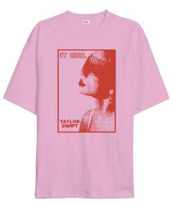 Taylor Swift Midnights Folklore Reputation Pembe Oversize Unisex Tişört