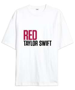 Taylor Swift Red Beyaz Oversize Unisex Tişört