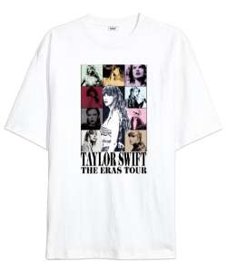 Taylor Swift The Eras Tour swiftie Beyaz Oversize Unisex Tişört