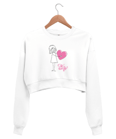 Te Amo Kadın Crop Sweatshirt