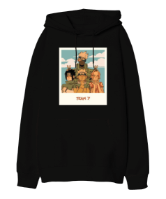 TEAM 7 BASKILI Oversize Unisex Kapüşonlu Sweatshirt