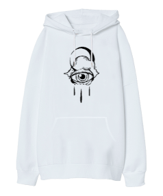 Tears Eye Oversize Unisex Kapüşonlu Sweatshirt