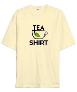 Teashirt - Poşet Çay V2 Krem Oversize Unisex Tişört