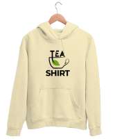 Teashirt - Poşet Çay V2 Krem Unisex Kapşonlu Sweatshirt - Thumbnail