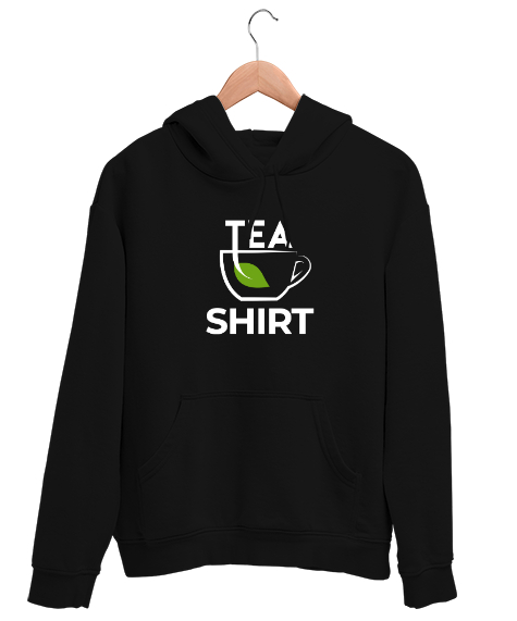 Tisho - Teashirt - Poşet Çay V2 Siyah Unisex Kapşonlu Sweatshirt