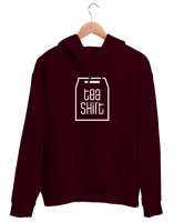 Teashirt - Poşet Çay V3 Bordo Unisex Kapşonlu Sweatshirt - Thumbnail