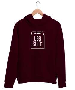 Teashirt - Poşet Çay V3 Bordo Unisex Kapşonlu Sweatshirt