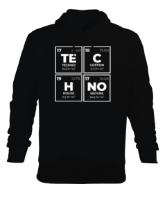 Techno Erkek Kapüşonlu Hoodie Sweatshirt