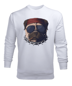 Tehlileki gözlüklü pitbull Erkek Sweatshirt