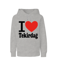 Tekirdağ seviyorum baskılı erkek Çocuk Unisex Hoodie Kapüşonlu