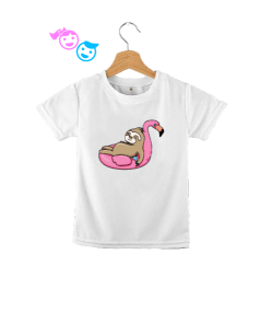 Tembel Hayvan ve Flamingo Çocuk Unisex