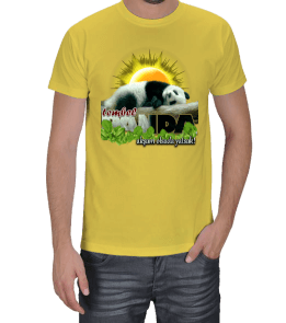 Tembel Panda Erkek Tişört