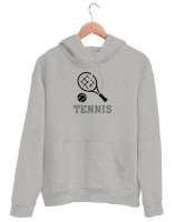 Tenis - Tennis Gri Unisex Kapşonlu Sweatshirt - Thumbnail