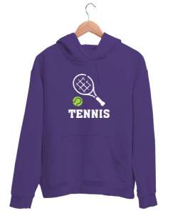 Tenis - Tennis Mor Unisex Kapşonlu Sweatshirt