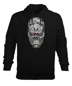 Terminatör Siyah Erkek Kapüşonlu Hoodie Sweatshirt