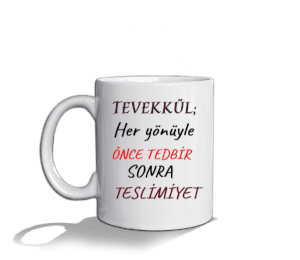 TEVEKKÜL Beyaz Kupa Bardak