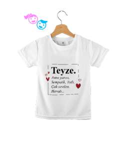 Teyze Beyaz Çocuk Unisex