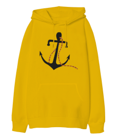 The Anchor Oversize Unisex Kapüşonlu Sweatshirt